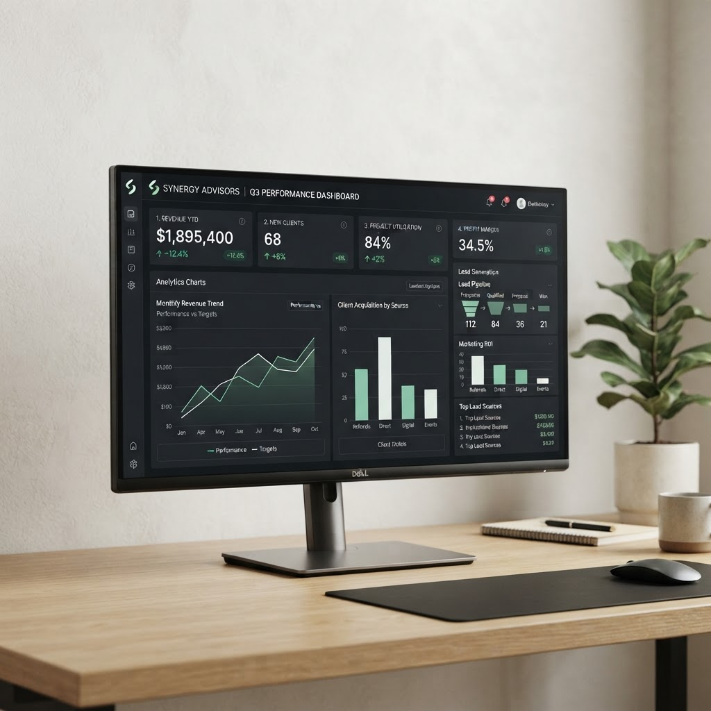 Lead Engine for a Consulting Firm — project mockup